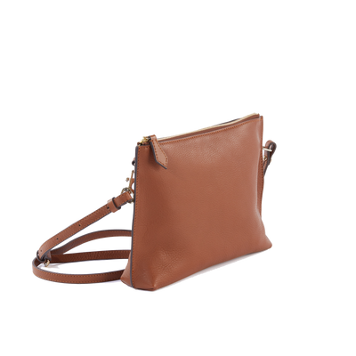 The Classic Cross-Body Bag in Copper Leather - Alise Design