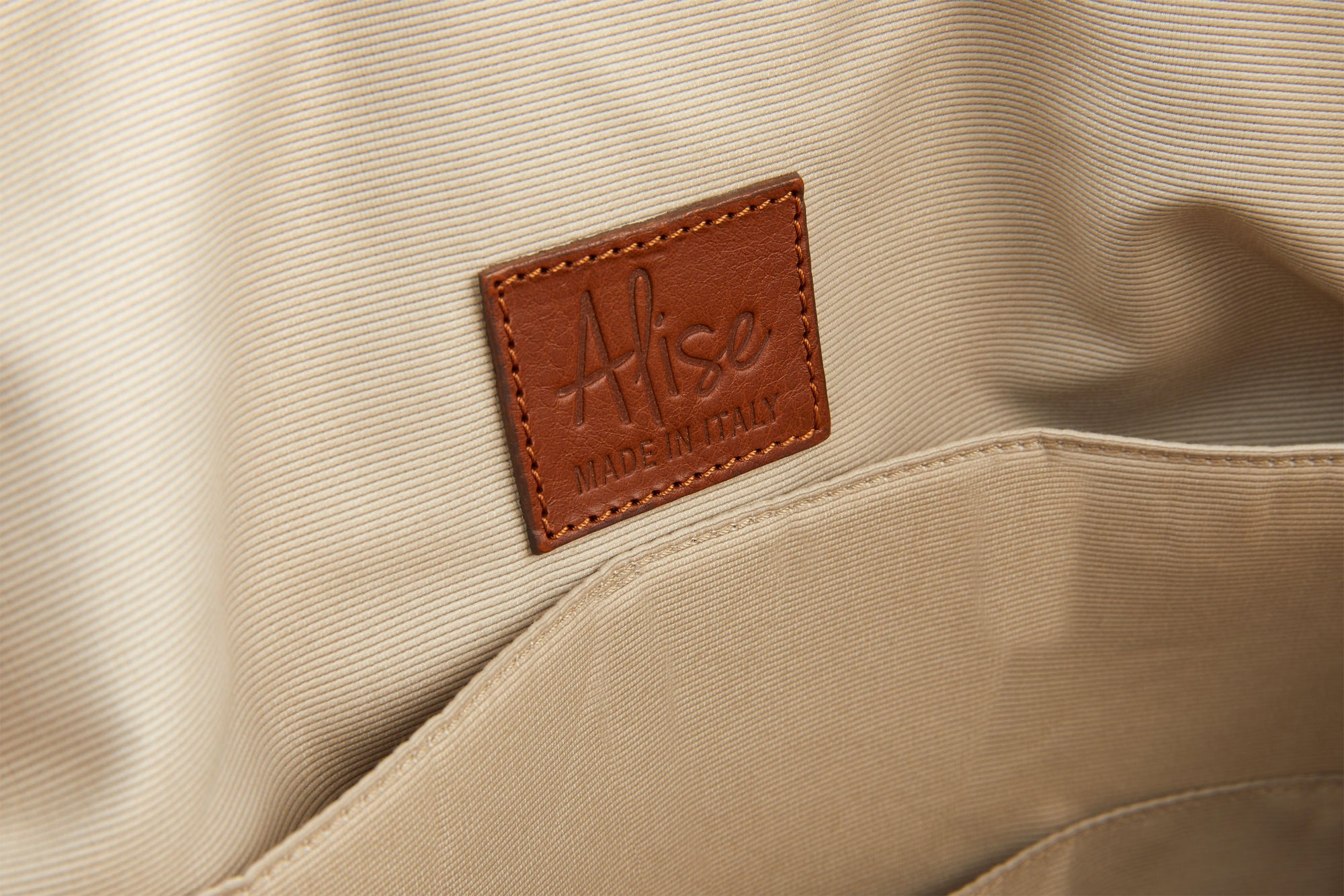 Alise Leather Diaper Bag in Black