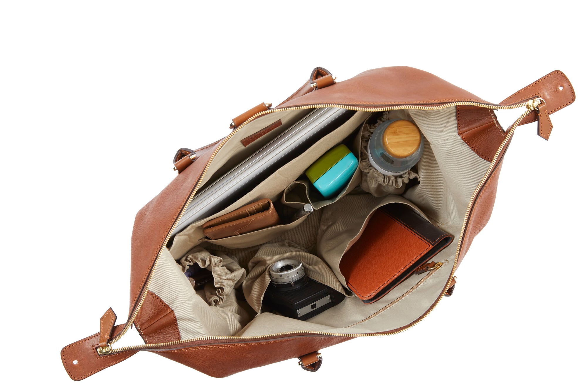 Caramel Designer Baby Bag Backpack Coach Leather Diaper Bag Fawn