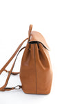 Belle Leather Backpack in Caramel