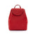 Belle Leather Backpack in Red