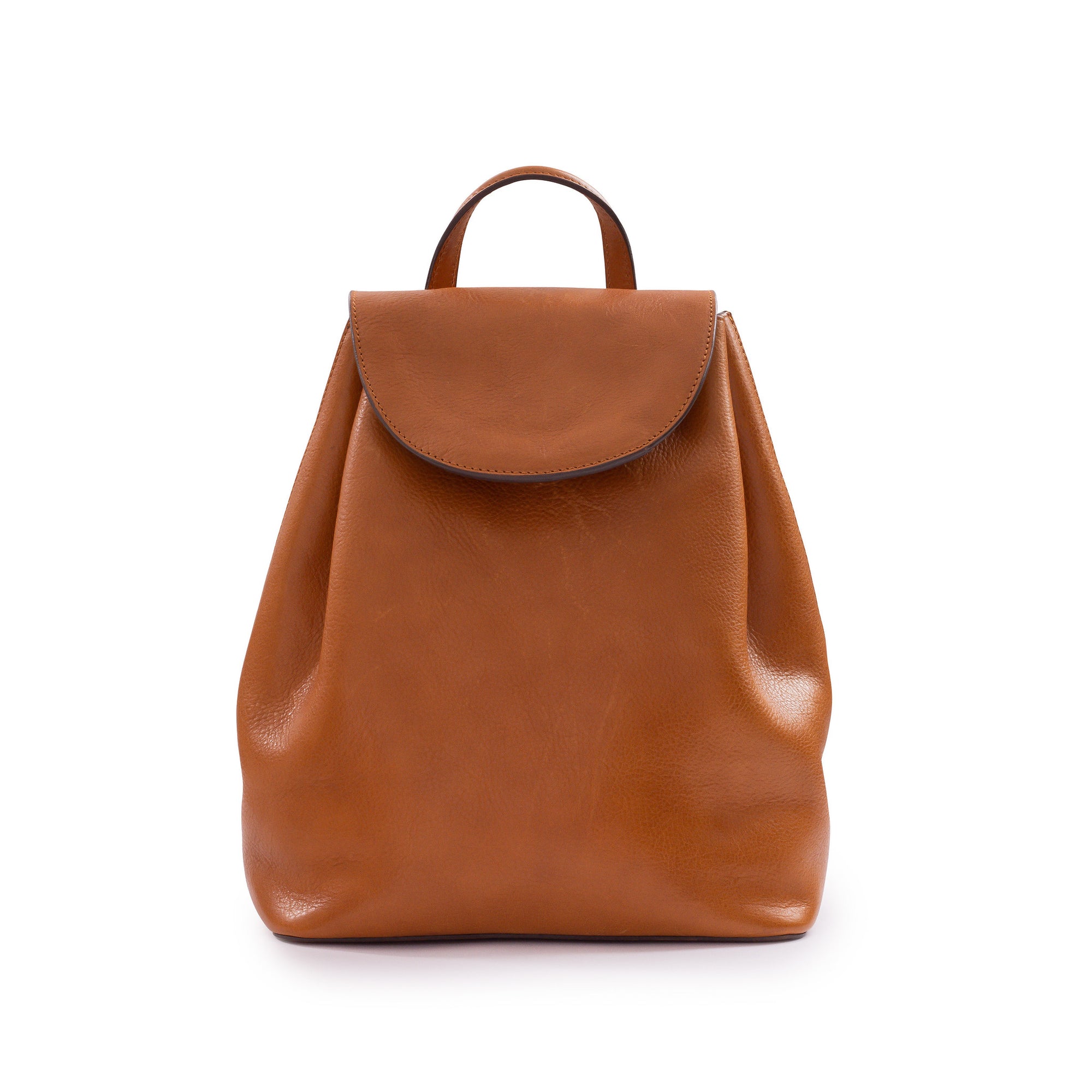 Belle Leather Backpack in Caramel