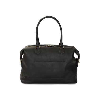 Collette Leather Diaper Bag and Backpack in Black