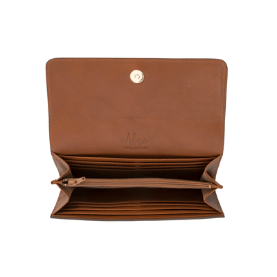 European Clasp Wallet in Caramel