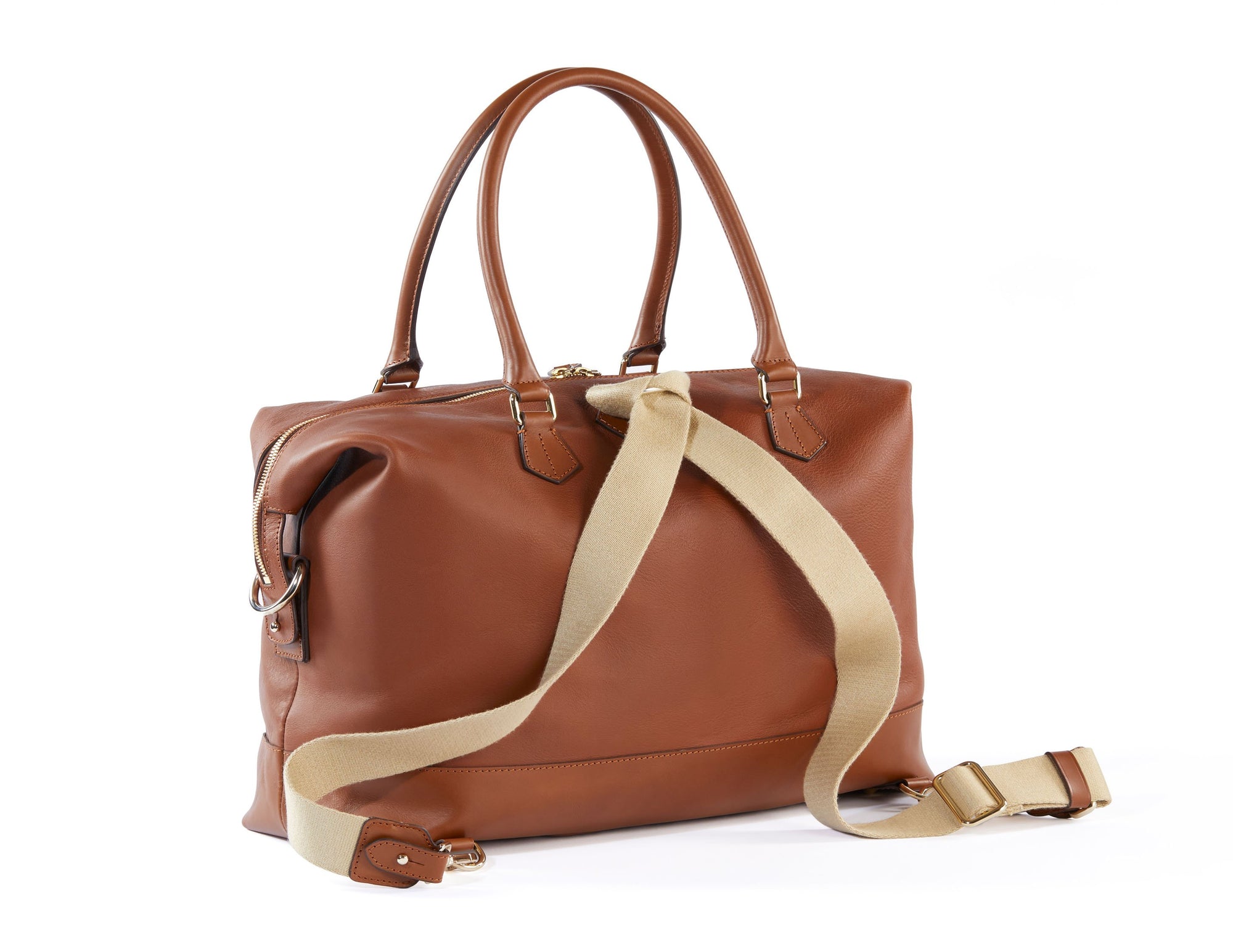 Collette Hybrid Leather Diaper Bag in Copper Made in Italy Alise Design